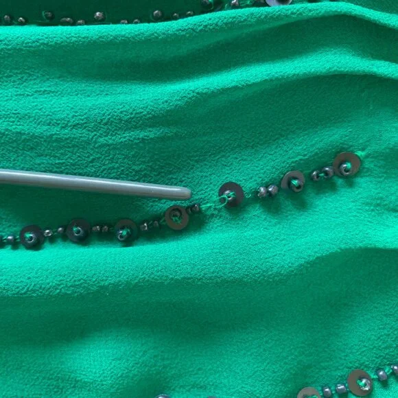 Anthropologie Sheer Sleeveless Beaded Blouse Top Bohemian Boho Fairy Classic - Picture 11 of 15